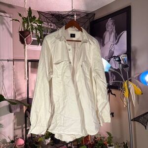 Levi's Red Tab Jeans Mens XL White Long Sleeve Button Up Shirt Cotton